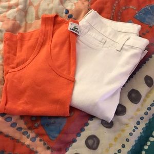 Coral Lacoste tank top, size 4